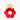 Daisy Vase Red